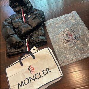 Moncler Shiny Black Down Jacket